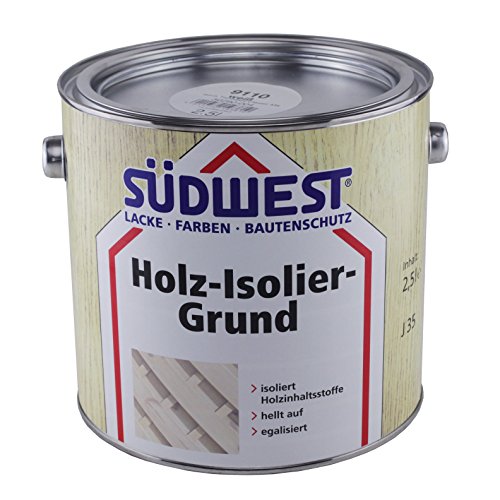 Südwest Holz-Isolier-Grund 9110 Weiß (Maseriertechnik) J35 2,5 Liter von Suedwest Verlag