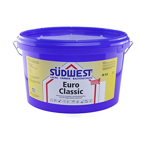 SÜDWEST Euro Classic W63 stumpfmatte Dispersionsfarbe, weiss 12,5L von Suedwest Verlag
