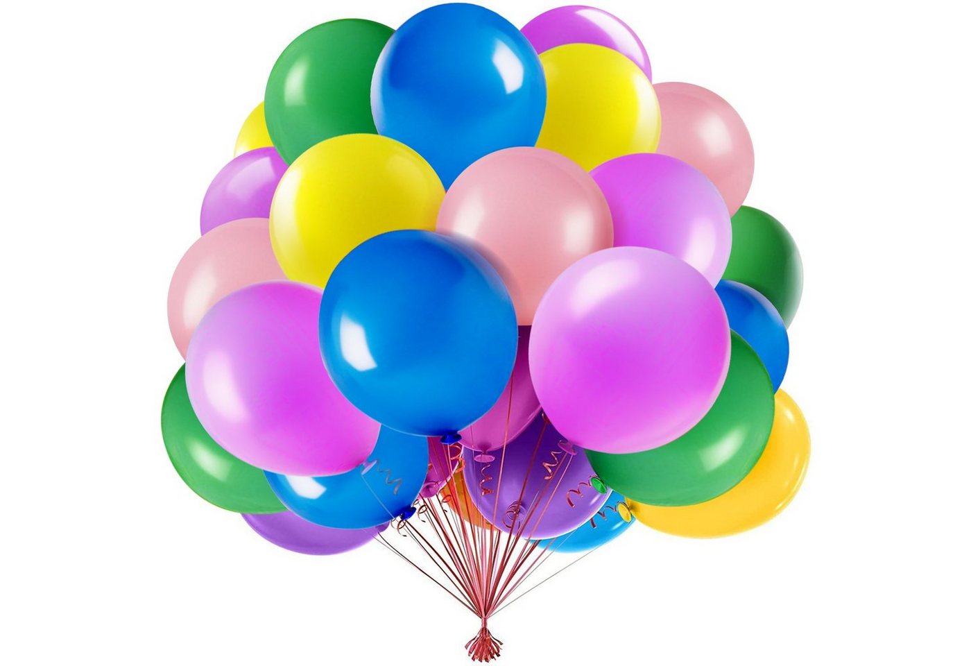 SunJas Luftballon SLP-, 100/200 pcs Perlglanzfarbe 12-Zoll-Ballon weiß/bunt 30cm von SunJas
