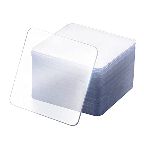 Klebepads Doppelseitig | Nano Pads extra stark | ablösbar, transparent und rückstandslos | 4cm x 4cm quadratisch (48 Stück) von Sunce24
