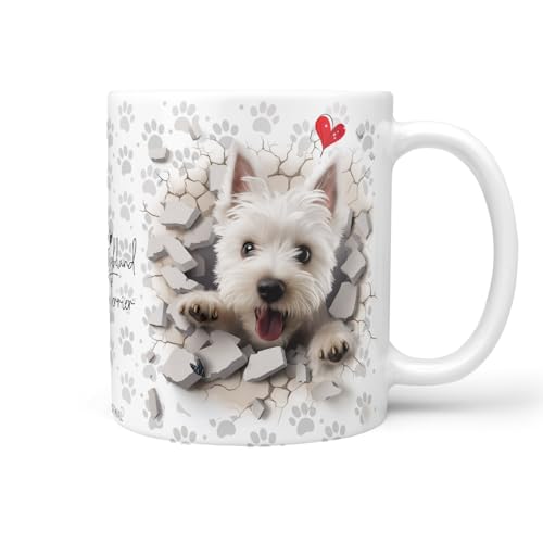 Hunde-Tasse: Liebe zum Haustier | Kaffee-Tasse | Geschenk für Hundeliebhaber Hundebesitzer | Haustierliebe | Geschenkidee | Keramik 330ml (West Highland White Terrier Westie) von Sunnywall