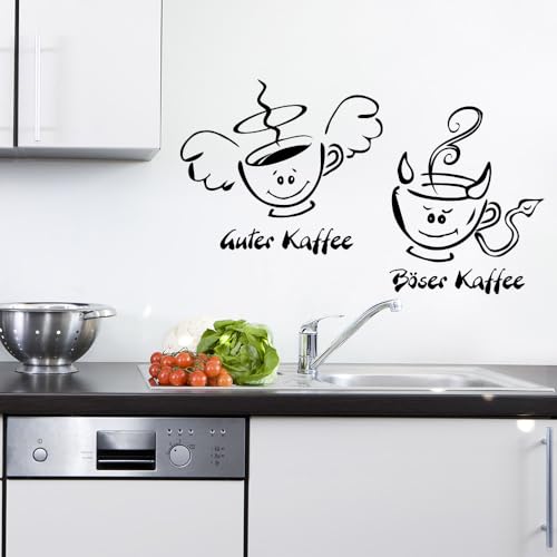 Wandtattoo guter Kaffee special böser Sticker Küche Größe: Größe 1 (Nr. 169) von Sunnywall
