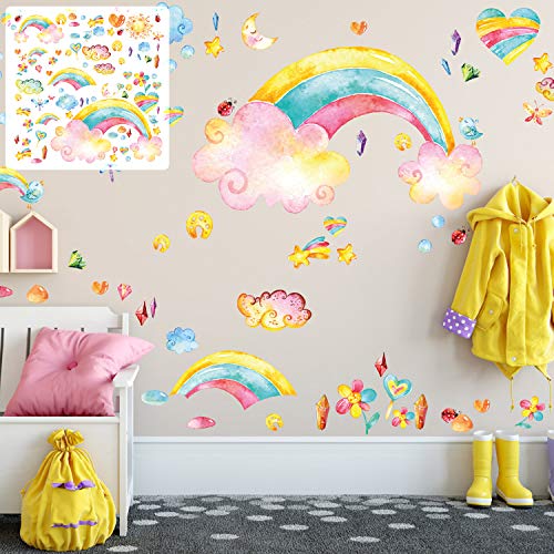 XXL Wandtattoo Regenbogen rainbow Set verschiedene Motive| Kinderzimmer Aufkleber bunt Wanddeko von Sunnywall