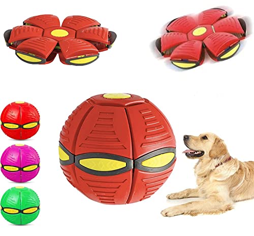 Haustier Spielzeug Frisbee Ball,Fliegender Ball,Hund Spielzeug Ball,Fliegende Untertasse Ball,Flying Saucer Ball für Hunde,Interaktives Hund Spielzeug Frisbee für Hundetraining,Werfen,Fangen,Spielen von Sunshine smile