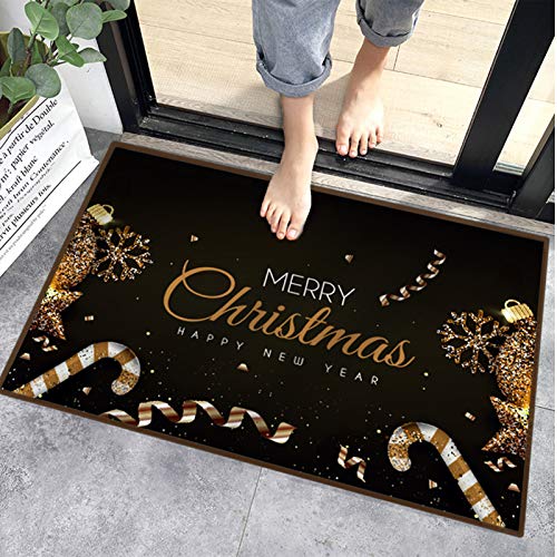 Sunshine smile Teppich Anti Rutsch Unterlage,40 * 60 cm,Weihnachtsteppich,Weihnachten Area Rug,Türmatte,Kurzflor Fußmatte,Teppich Wohnzimmer,rutschfeste Badematte,Home Decor,weihnachtsdekoration von Sunshine smile