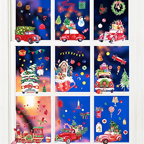 Weihnachtsdeko Fenster,Fensterbilder Weihnachten Selbstklebend,Fensterbilder Schneeflocken Wiederverwendbar,Weihnachts-Fenster Dekoration,Winter Deko Weihnachtsdeko(B) von Sunshine smile
