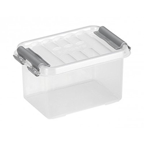 Sunware 6 x Q-Line Box - 0,4 Liter - 118 x 77 x 62 mm - transparant/metallic von Sunware