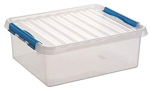 Sunware 6X Q-Line Box - 25 Liter - 500 x 400 x 180mm - transparent/blau von Sunware