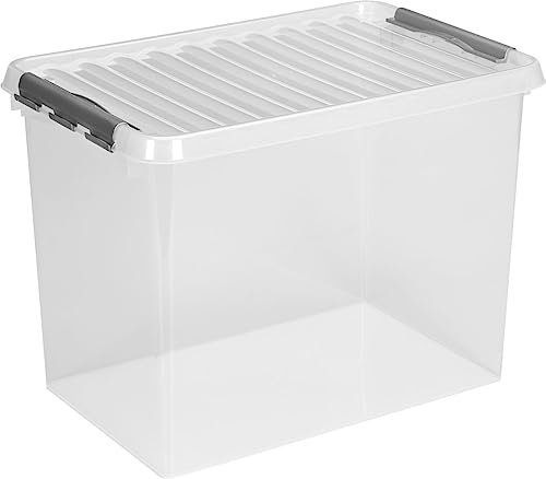 Sunware Q-Line Box – 72 Liter 600 x 400 x 420 mm – transparent/grau von Sunware