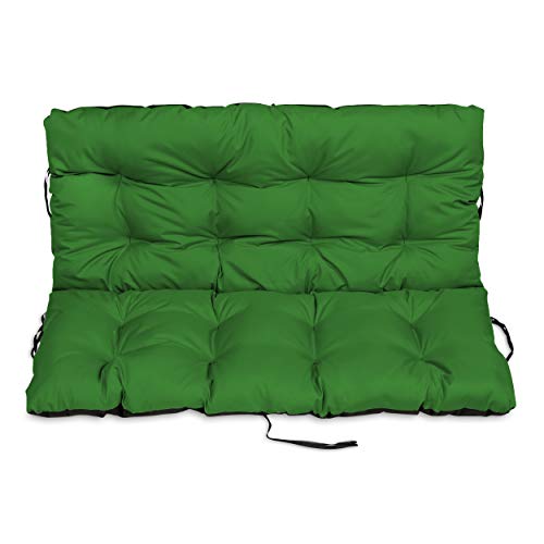 SuperKissen24. Sitzkissen Bankkissen Bankauflage für Gartenbank - 180x50 cm und Rückenlehne 180x60 cm - Outdoor und Indoor - grün von SuperKissen24.