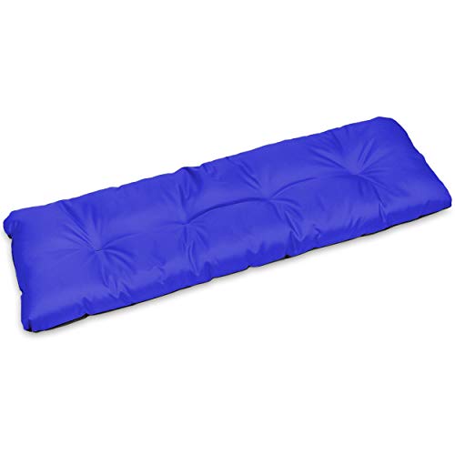 SuperKissen24. Sitzkissen Bankkissen Bankauflage für Gartenbank - 120x38 cm - Outdoor und Indoor - blau von SuperKissen24.