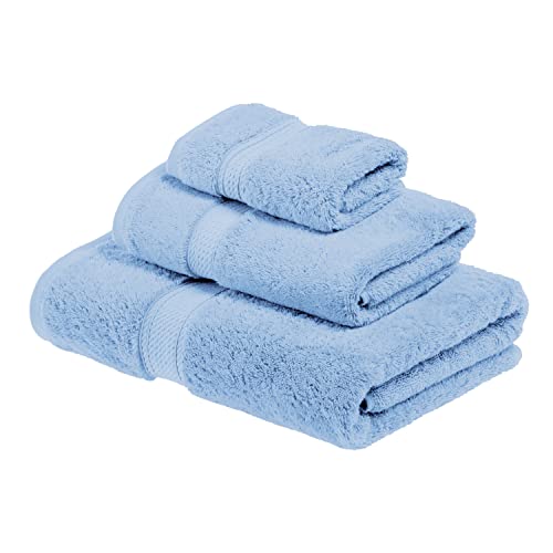 Superior - Handtuchset, Baumwolle, hellblau, 900 g, 3-teilig von Superior