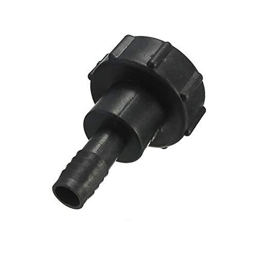 IBC Tankadapter Supertool 60 mm Gewinde Import Gartenschlauchadapter Kunststoff Tank Schlauchadapter schwarz (3/4 Zoll 20 mm Schlauchanschluss) von Supertool