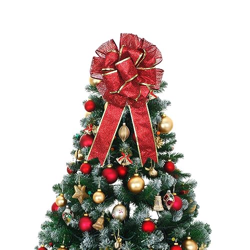 Weihnachtsschleife für Weihnachtsbaum, Große Schleife Weihnachtsbaum Girlande, Weihnachtsbaumschleife, Weihnachtskranz Schleife für Weihnachtsbaum, Kamin, Haustür Dekoration von Surakey