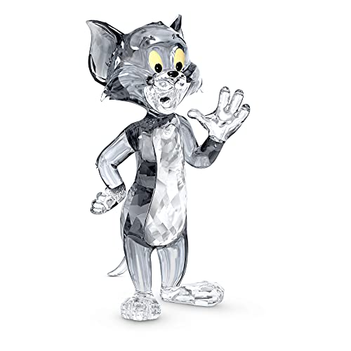 Swarovski Tom und Jerry - Tom, Ikonische Kristallfigur für Fans des TV-Cartoons in Brillantem Kristall von Swarovski