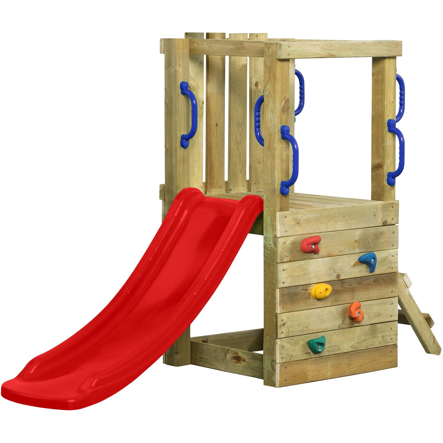 SwingKing Spielturm Irma Small mit Rutsche Rot 66 cm x 190 cm x 125 cm von SwingKing