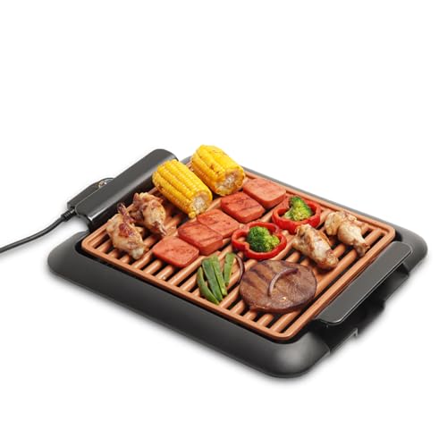 Swiss Pro+ Tischgrill 4-6 personen - Antihaftbeschichtung - 1250W - Aluminium - Schwarz von Swiss Pro+