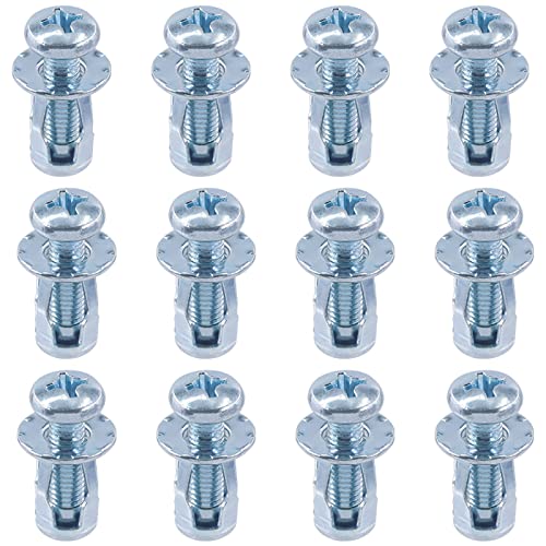 Swpeet Jack Nuts Petal Nuts Expansion Nut Thins Fixings Dowels with Screws Assembly (M6 x 25) von Swpeet