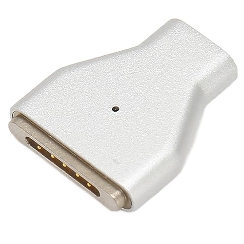 Sxhlseller USB-C-zu-Magnet-T-Spitzen-Adapter, PD 100 W Power-Schnellladekonverter, Magnetischer USB-C-Adapter für Pro 2021 Air 2022 Pro 2023 Silber (Gerader Kopf) von Sxhlseller