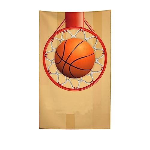 Syhi Mdse Strandtuch Basketball Strandhandtuch Groß, Mikrofaser Strandtuch XXL Sandfrei Schnelltrocknend, Badetücher Strandtücher als Badehandtuch Saunatuch Sporthandtuch 150x200 von Syhi Mdse