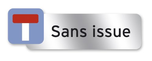 Symbol Farbpatrone Polycarbonat selbstklebend Plaque 160 x 50 mm mit SANS Issue Formulierung [French] von Symbol