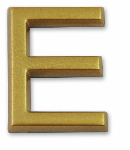 Symbol LD37E Buchstabe „E“ - Goldfarbener selbsthaftender Kunststoff - Höhe 37 mm von Symbol