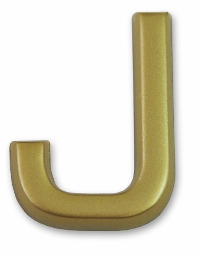 Symbol LD37J Buchstabe „J“ - Goldfarbener selbsthaftender Kunststoff - Höhe 37 mm von Symbol