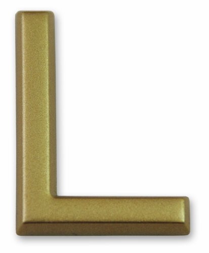 Symbol LD37L Buchstabe „L“ - Goldfarbener selbsthaftender Kunststoff - Höhe 37 mm von Symbol