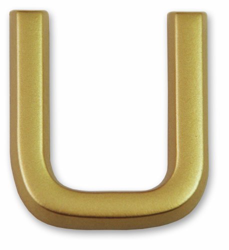 Symbol LD37U Buchstabe „U“ - Goldfarbener selbsthaftender Kunststoff - Höhe 37 mm von Symbol