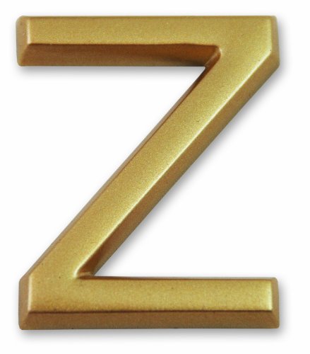 Symbol LD37Z Buchstabe „Z“ - Goldfarbener selbsthaftender Kunststoff - Höhe 37 mm von Symbol