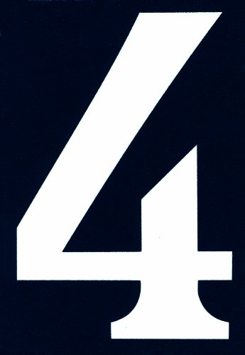 Symbol NA04 Straßen-Nummer - Zahl „4“ - Selbsthaftendes PVC - 110 x 40 mm von Symbol