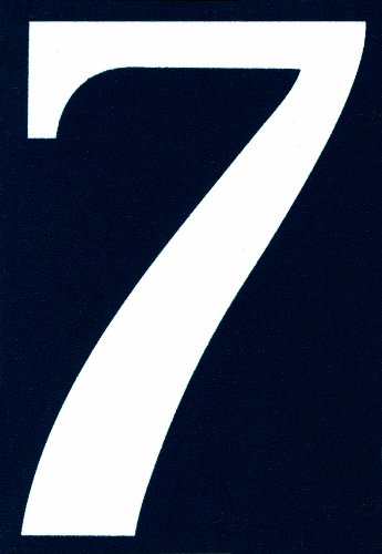 Symbol NA07 Straßen-Nummer - Zahl „7“ - Selbsthaftendes PVC - 110 x 40 mm von Symbol