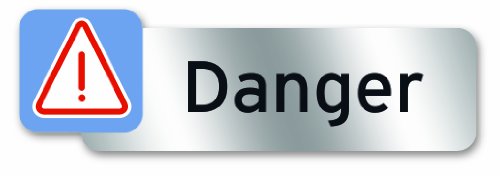 Symbol PSC17 Klebeplatte aus Polycarbonat, 160 x 50 mm, Danger von Symbol