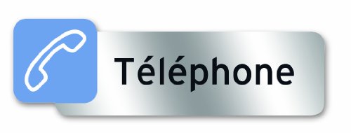 Symbol psc7 selbstklebend Polycarbonat Platte 160 x 50 mm Téléphone (Französische Sprache) von Symbol