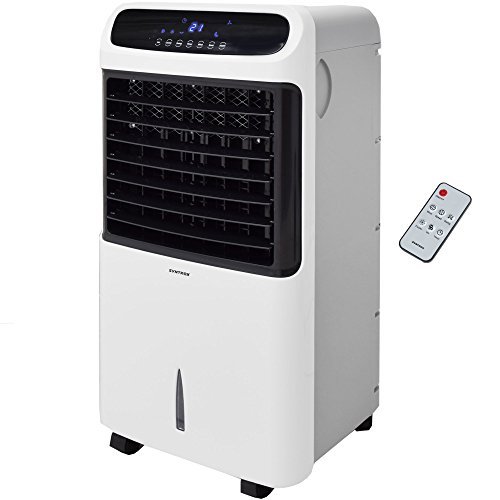 Syntrox Germany 4 in 1 Luftkühler Luftbefeuchter Lufterfrischer und Ventilator mit Touch Panel und Fernbedienung Luftdurchsatz 1200 m³/h AC-80W-12L Wind von Syntrox Germany