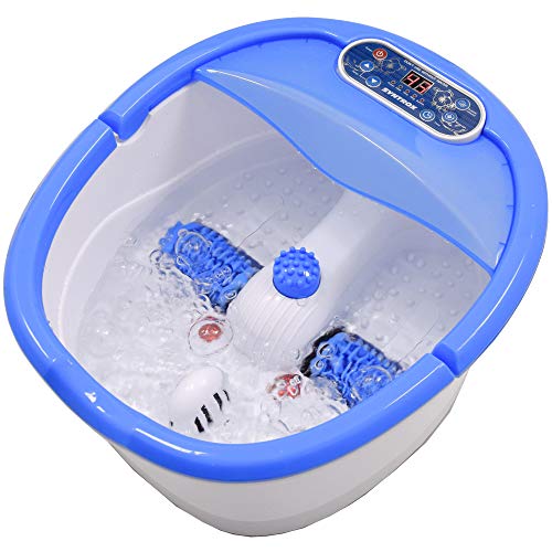 Syntrox Germany Fußsprudelbad FSB-450W Sparkle, Fuss-Reflexzonenmassage Massagegerät, elektrisches Fußbad, Wärmefunktion, Sprudelfunktion, Rotlicht, Timer-Funktion von Syntrox Germany