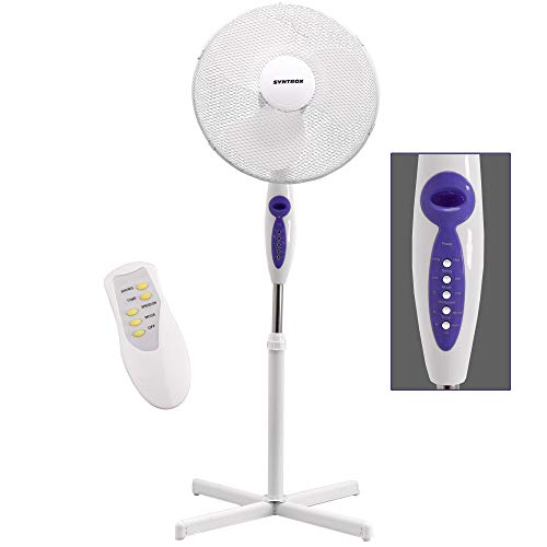 Syntrox Germany Standventilator Ventilator Windmaschine Gebläse 40 Watt mit Fernbedienung, Timer und Oszillation von Syntrox Germany