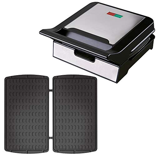 Syntrox Germany Waffeleisen Thin Waffle Maker MM-1400W mit herausnehmbaren Backplatten von Syntrox Germany