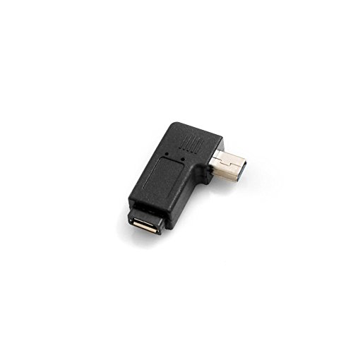 System-S Micro USB Buchse zu Mini USB Stecker 90° Grad Winkel Rechts Gewinkelt Winkelstecker Adapter Stecker von System-S