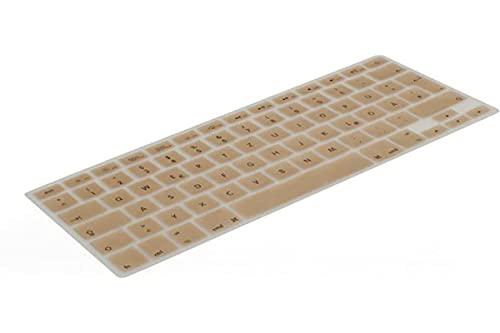 System-S Silikon Tastaturschutz QWERTZ Deutsche Tastatur für MacBook Pro 13" 15" 17" / iMac/MacBook Air 13" in der Farbe Gold, 53529274 von System-S