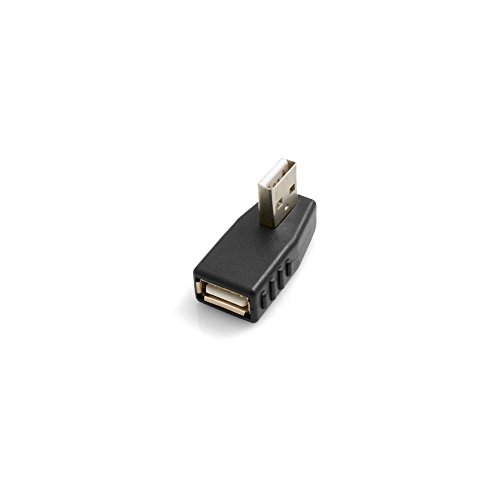 System-S USB Typ A Buchse auf USB Typ A Stecker 90° Rechts Gewinkelt Winkelstecker Adapter von System-S