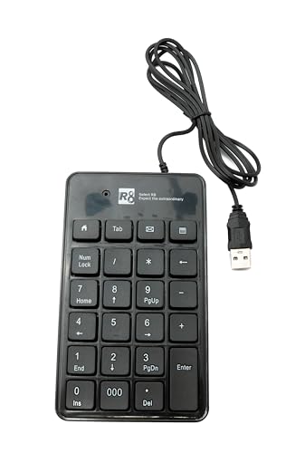 System-S Numpad Ziffernblock 23 Tasten USB 2.0 Typ A ergonomisch Tastatur mit Zusatztasten von System-S