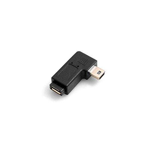 System-S Micro USB Buchse zu Mini USB Stecker 90° Grad Winkel Links Gewinkelt Winkelstecker Adapter Stecker von System-S