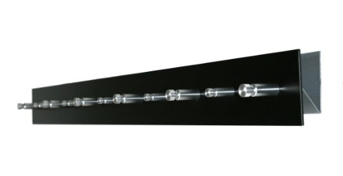 Garderobenleiste Design 12, 50x9cm, 5 Haken, schwarz (gerade Anordnung) (Hakenleiste Garderobenhaken Wandgarderobe) von Szagato