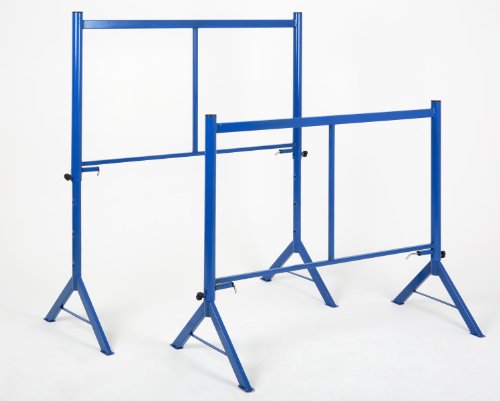 Gerüstbock 4-fach höhenverstellbar 1000 kg, HxBxT 144x120x57cm, 2 Stück á 500 kg, (1000kg Gesamtbelastbarkeit) blau, (SET = 2 Stück) Marke: Szagato von Szagato