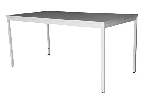 Szagato Schreibtisch (Stahl) LxB: 180x80 cm, lichtgrau, Marke (Arbeitstisch, Bürotisch, Druckertisch Büro-Möbel Arbeitszimmer Computertisch großer Schreibtisch Home-Office Büro-Schreibtisch) von Szagato