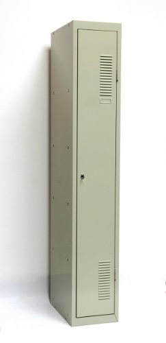 Szagato SPIND-1 (Grund) 180x30 cm, 1 Boden, Zylinderschloss, (RAL7035) lichtgrau (Kleiderspind Garderobenschrank Umkleidespind) von Szagato