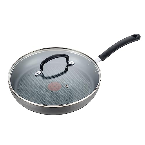 T-fal Ultimate Harteloxierte Saute-/Bratpfanne mit Deckel Rund 10-Inch grau von T-fal