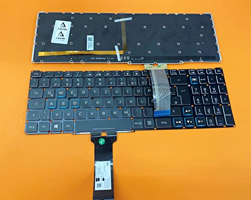 T-ProTek DEUTSCHE - Tastatur mit Beleuchtung kompatibel für ACER Nitro 5 (AN515-51-711F) von T-ProTek