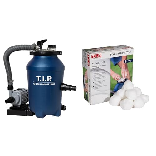 T.I.P. Bundle 2in1 Pool Filter Set - Chlordosierer ChlorComfort 15000, 30302 Pool Filterballs 700 g BEASAN 700 CB, 30446 von T.I.P.